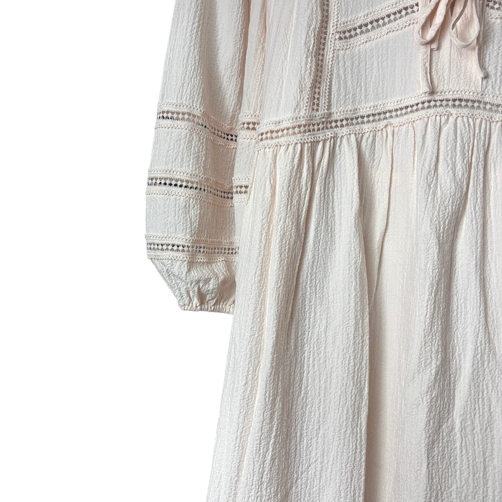 Calvin Klein sz 12 Milk Maid Dress Boho Peasant Tunic Fairy Cottage Renaissance - Picture 9 of 11